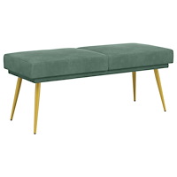 vidaXL Dubbel-lager bänk Havgrön 120 x 45 x 46 cm Sammet