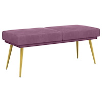 vidaXL Dubbel-lager bänk Lila 120 x 45 x 46 cm Sammet