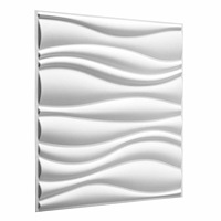 vidaXL Väggpaneler 12 pcs Vit 50 x 50 cm Formad naturlig växtfibrer