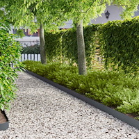 vidaXL Kant för gräsmatta 30 pcs 103 x 15 cm metall Antracit