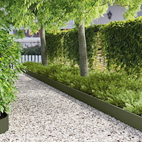 vidaXL Kant för gräsmatta 30 pcs 103 x 20 cm Stål Olivgrön