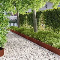 vidaXL Kant för gräsmatta 20 pcs 103 x 20 cm Stål Rostig
