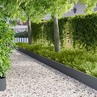 vidaXL Kant för gräsmatta 20 pcs 103 x 25 cm Stål Antracit