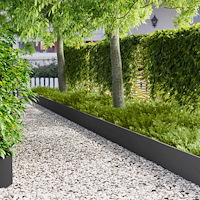 vidaXL Kant för gräsmatta 10 pcs 103 x 30 cm Stål Svart