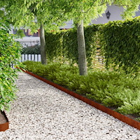 vidaXL Kant för gräsmatta 30 pcs 103 x 10 cm Stål Rostig