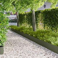 vidaXL Kant för gräsmatta 20 pcs 103 x 25 cm Stål Olivgrön