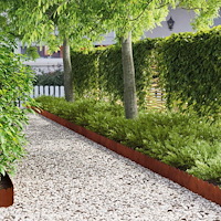 vidaXL Kant för gräsmatta 20 pcs 103 x 20 cm Stål Rostig