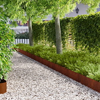 vidaXL Kant för gräsmatta 10 pcs 102 x 15 x 4 cm Stål Rostig