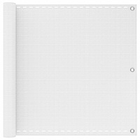 vidaXL Balkong Skärm Vit 90 x 700 cm HDPE och Aluminium