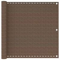 vidaXL Balkong Skärm Brun 120 x 700 cm HDPE och Aluminium