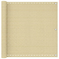 vidaXL Balkong Skärm Beige 120 x 1000 cm HDPE och Aluminium