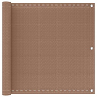 vidaXL Balkong Skärm Taupe 90 x 1000 cm HDPE och Aluminium