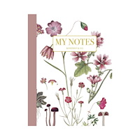Koustrup & Co Anteckningshäfte - Rosa blommönster