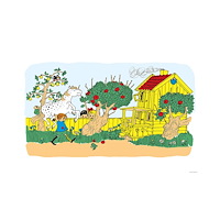 Hjelm förlag Pippi Villa Villekulla affisch
