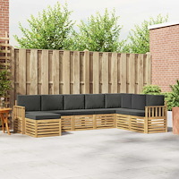 vidaXL Utomhussoffset 8 pcs Vit och antracit 306 x 187,5 x 73 cm