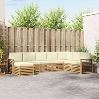 vidaXL Utomhussoffset 8 pcs Vit och grädde 306 x 187,5 x 73 cm