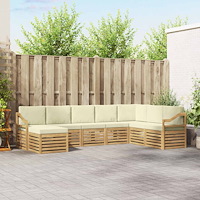 vidaXL Utomhussoffset 8 pcs Vit och grädde 304 x 185,5 x 73 cm