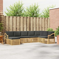 vidaXL Utomhussoffset 8 pcs Vit och antracit 304 x 185,5 x 73 cm