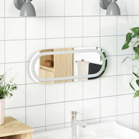 vidaXL Badrumsspegel LED 40x15 cm oval