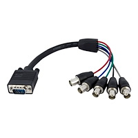 StarTech.com StarTech.com 1 ft. (0.3 m) VGA to BNC Cable - HD15 VGA to 5 BNC - Male/Female - BNC Cable (VGABNCMF1) - VGA-kabel - 30 c...