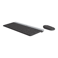 Logitech Logitech Slim Wireless Combo MK470 - sats med tangentbord och mus - AZERTY - belgisk - grafit Inmatningsenhet