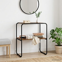 vidaXL Konsolbord Rökt ek 60 x 42,5 x 70 cm Konstruerat trä