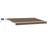 vidaXL Utdragbar markis Taupe 450 × 300 cm Duk och Aluminium