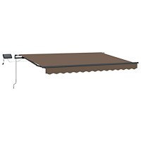 vidaXL Utdragbar markis Taupe 450 × 300 cm Duk och Aluminium