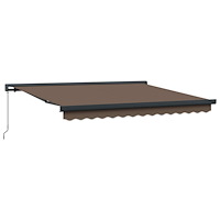 vidaXL Utdragbar markis Taupe 450 × 300 cm Canvas och Aluminium