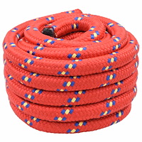 vidaXL Båtsnöre 5 m 6 Röd PP