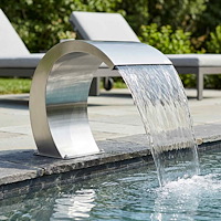 vidaXL Pool Fontän Silver 61 x 30 x 71 cm Rostfritt stål