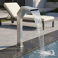 vidaXL Pool Vattenfall Rostfritt stål 50 x 30 x 90 cm Silver