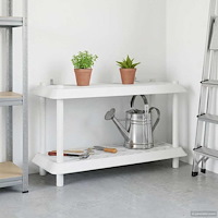 vidaXL Hyllsystem 2 nivåer 100 x 40 x 55,5 cm PP Vit