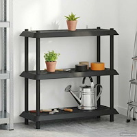 vidaXL Hyllsystem 3 nivåer 100 x 40 x 96 cm PP Antracit