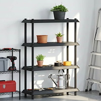 vidaXL Hyllsystem 4 nivåer 100 x 40 x 136,5 cm PP Antracit