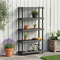 vidaXL Hyllsystem 5 nivåer 100 x 40 x 177 cm PP Antracit