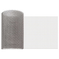 vidaXL Nätduk 20 x 200 cm 3 Mesh Rostfritt stål 201 Silver