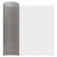 vidaXL Nätduk 40 x 200 cm 3 Mesh Rostfritt stål 201 Silver