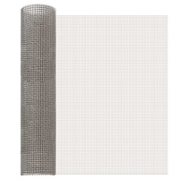 vidaXL Nätduk 60 x 500 cm 3 Mesh Rostfritt stål 201 Silver