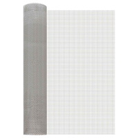 vidaXL Nätduk 60 x 200 cm 6 Mesh Rostfritt stål 201 Silver