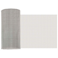 vidaXL Nätduk 20 x 500 cm 8 Mesh Rostfritt stål 201 Silver
