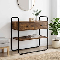 vidaXL Konsolbord Rökt ek 80 x 40 x 75 cm Konstruerat trä