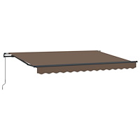 vidaXL Utfällbar markis Taupe 2,5 x 2 m tyg