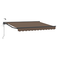 vidaXL Elektrisk Retraktabel Markis Taupe 4 × 3 m