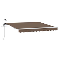 vidaXL Utdragbar markis Taupe 500 × 350 cm Polyester
