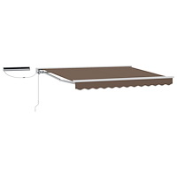 vidaXL Elektrisk Retraktabel Markis Taupe 5 × 3,5 m