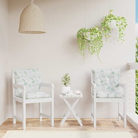 vidaXL Utomhuskudde 2 pcs Fint lövmönster 100 x 50 x 7 cm Tyg