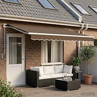 vidaXL Markisväv Taupe 4 × 3 m Polyester