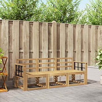 vidaXL Utomhussoffset 3 pcs Vit 189,5 x 63 x 73 cm Massivt Akaciaträ