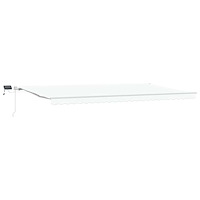 vidaXL Utdragbar markis Vit 600 × 350 cm Duk och Aluminium